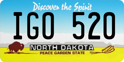ND license plate IGO520