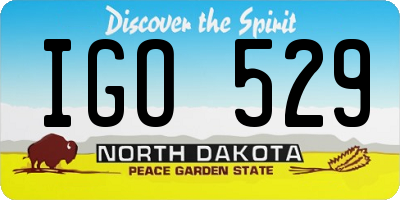 ND license plate IGO529