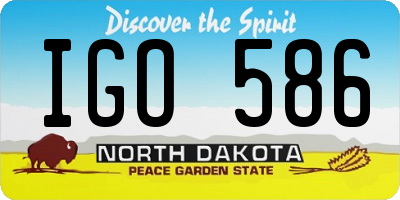 ND license plate IGO586