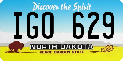 ND license plate IGO629