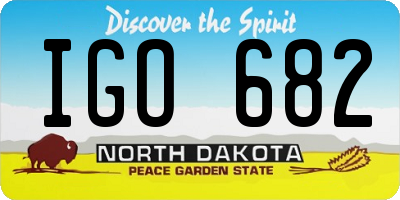 ND license plate IGO682