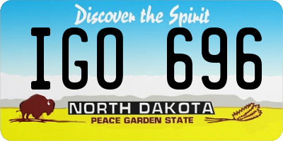 ND license plate IGO696