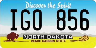 ND license plate IGO856