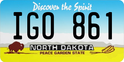 ND license plate IGO861