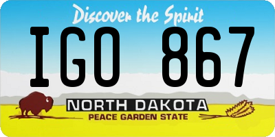ND license plate IGO867