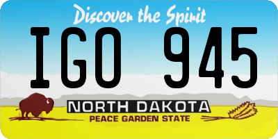 ND license plate IGO945