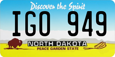 ND license plate IGO949