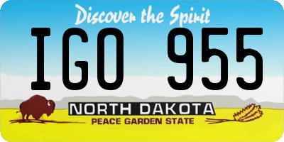 ND license plate IGO955