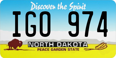 ND license plate IGO974