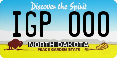 ND license plate IGP000