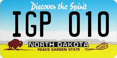 ND license plate IGP010