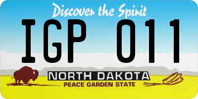 ND license plate IGP011