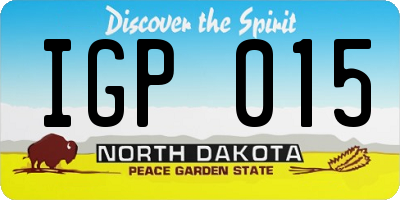 ND license plate IGP015