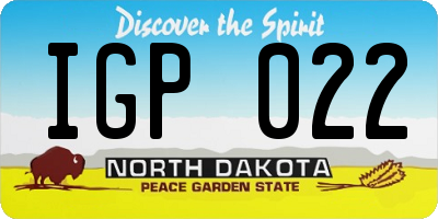 ND license plate IGP022