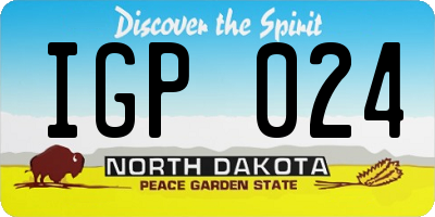 ND license plate IGP024