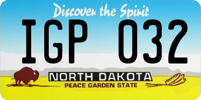 ND license plate IGP032