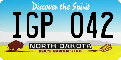 ND license plate IGP042