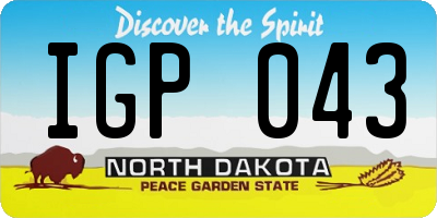 ND license plate IGP043