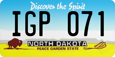 ND license plate IGP071