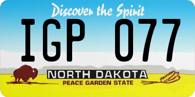 ND license plate IGP077
