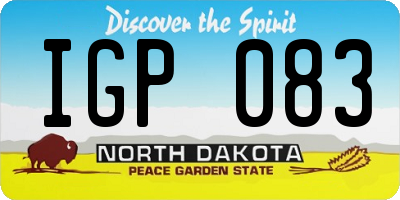 ND license plate IGP083