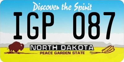 ND license plate IGP087