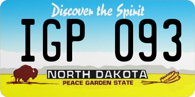 ND license plate IGP093