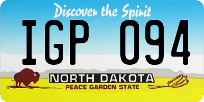 ND license plate IGP094