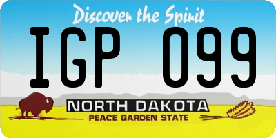 ND license plate IGP099