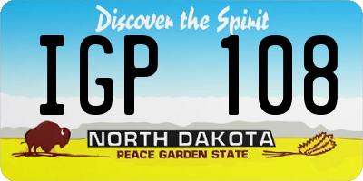 ND license plate IGP108