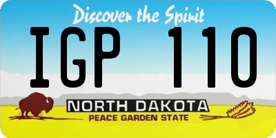 ND license plate IGP110