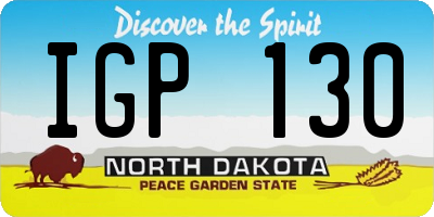 ND license plate IGP130