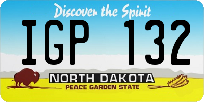 ND license plate IGP132