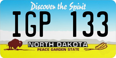 ND license plate IGP133