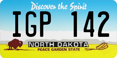 ND license plate IGP142