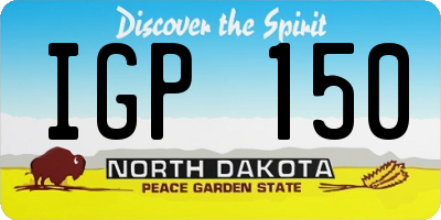 ND license plate IGP150