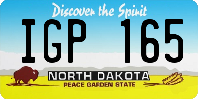 ND license plate IGP165