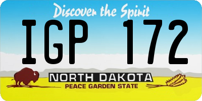 ND license plate IGP172