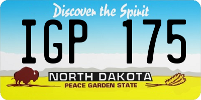 ND license plate IGP175