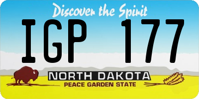 ND license plate IGP177