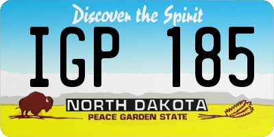 ND license plate IGP185