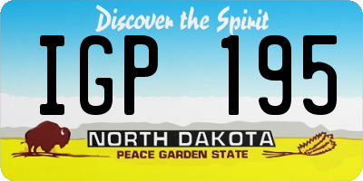 ND license plate IGP195