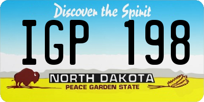 ND license plate IGP198