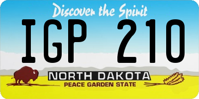 ND license plate IGP210