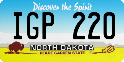 ND license plate IGP220