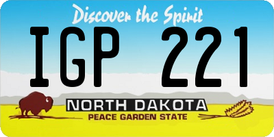 ND license plate IGP221