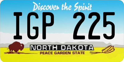ND license plate IGP225
