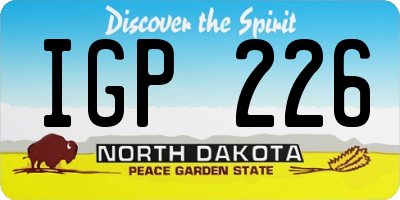 ND license plate IGP226