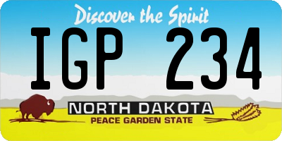 ND license plate IGP234