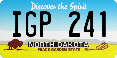 ND license plate IGP241